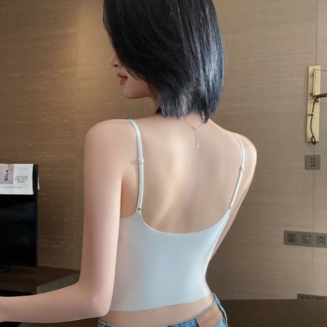 ブラトップ 美しい花柄レース付きキャミソール