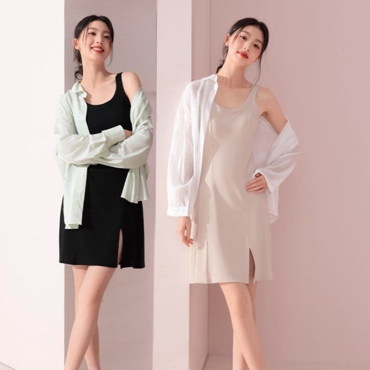 ブラトップ 胸元すっきり楽ちんブラトップワンピース