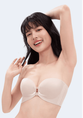 ブラトップ 肩紐付き美胸チューブトップ