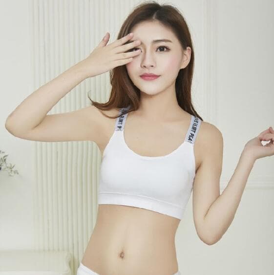 女性用ブラトップタンクトップ クロスバック 白黒二色展開