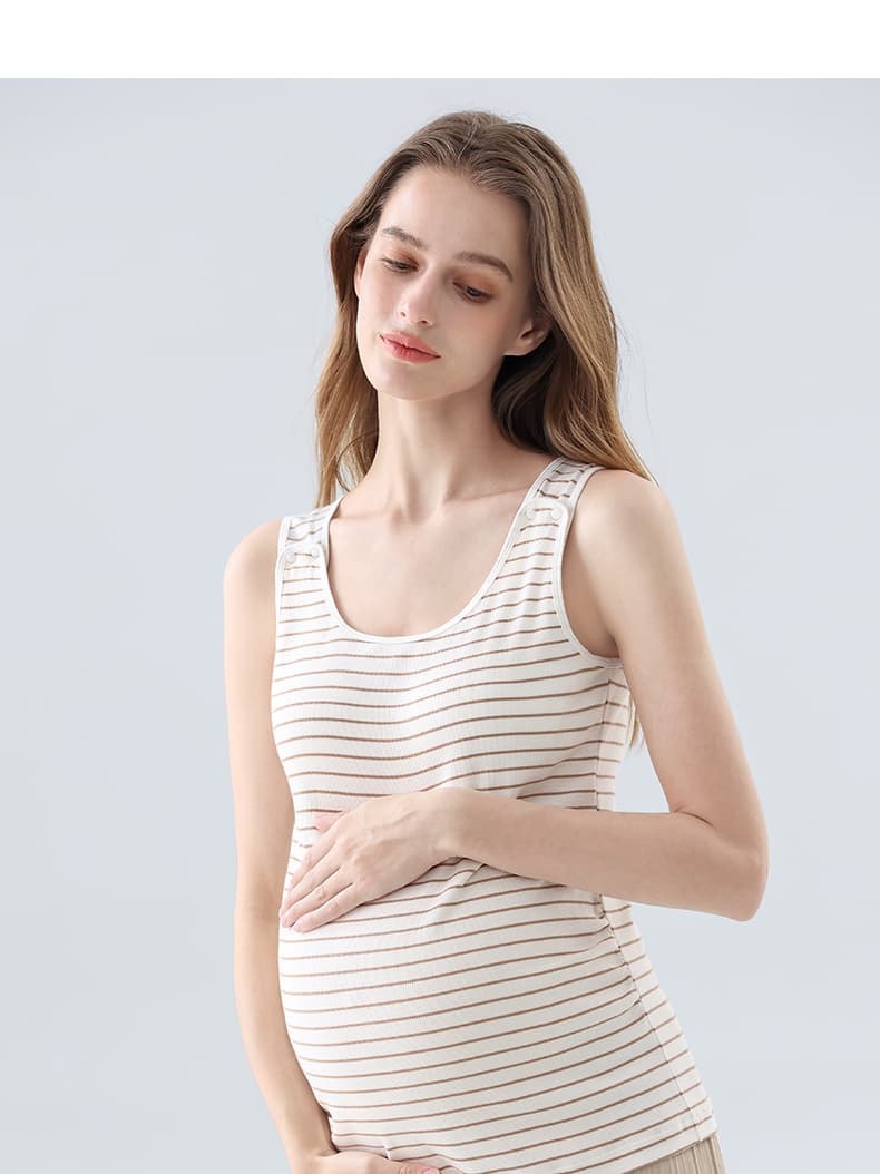 ブラトップ ナチュラルボーダー授乳ブラトップ