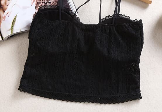 ブラトップ 新品レディース白色レースキャミソール胸元刺繍インナートップス
