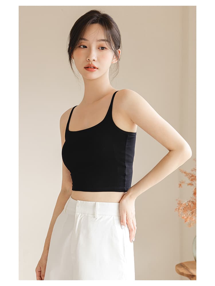ブラトップ シンプル美胸ブラトップタンクトップ