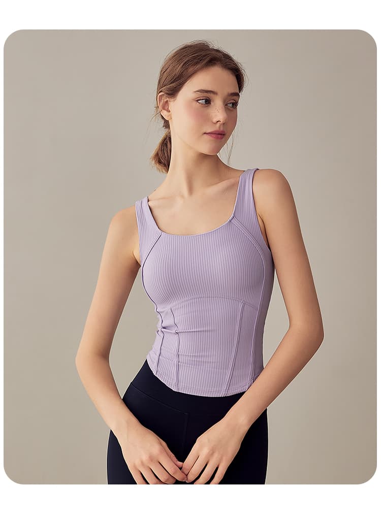 ブラトップ 立体縫製リブ加工ブラトップ