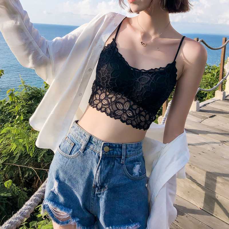 花柄レース美胸ブラトップ