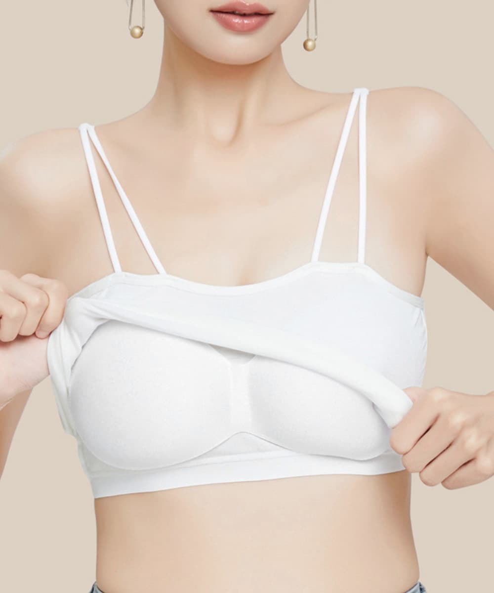 ブラトップ 美胸ラインが綺麗なダブルストラップキャミソール