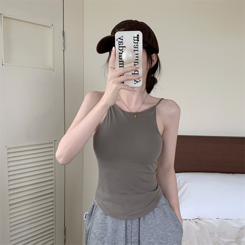 シンプル美ライン ホルターネックブラトップ