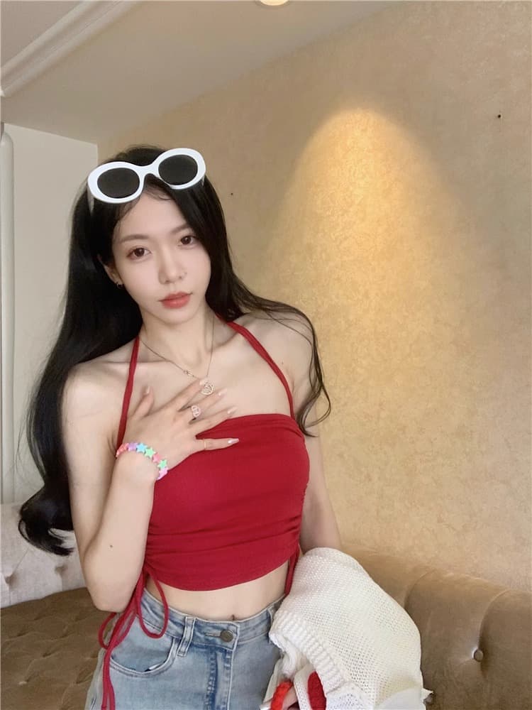 ブラトップ シンプル胸元美ライン ホルターブラ