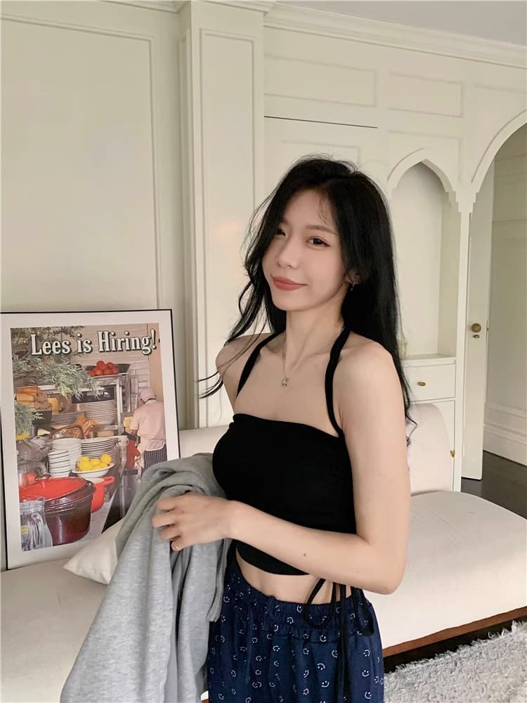 ブラトップ シンプル胸元美ライン ホルターブラ