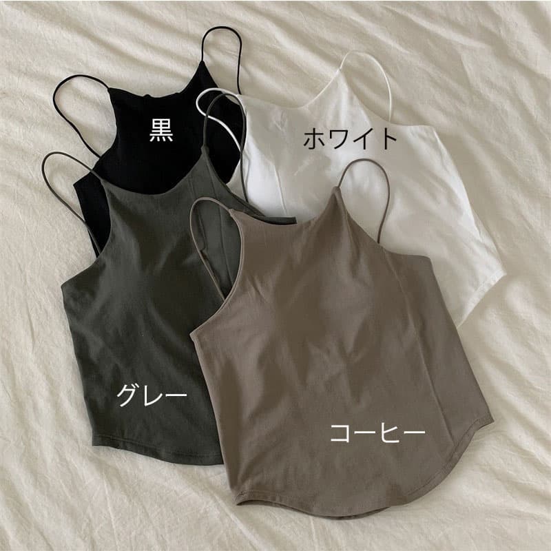 ブラトップ カップ付きキャミソール ソフトブラ ノンワイヤー下着